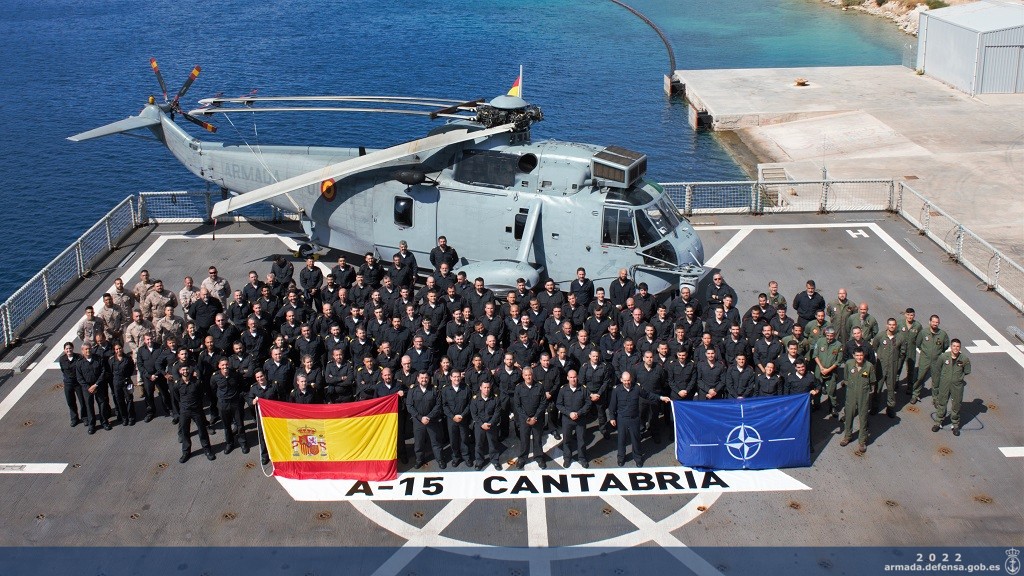 Dotación del BAC 'Cantabria' (A-15) en SNMG2 2021